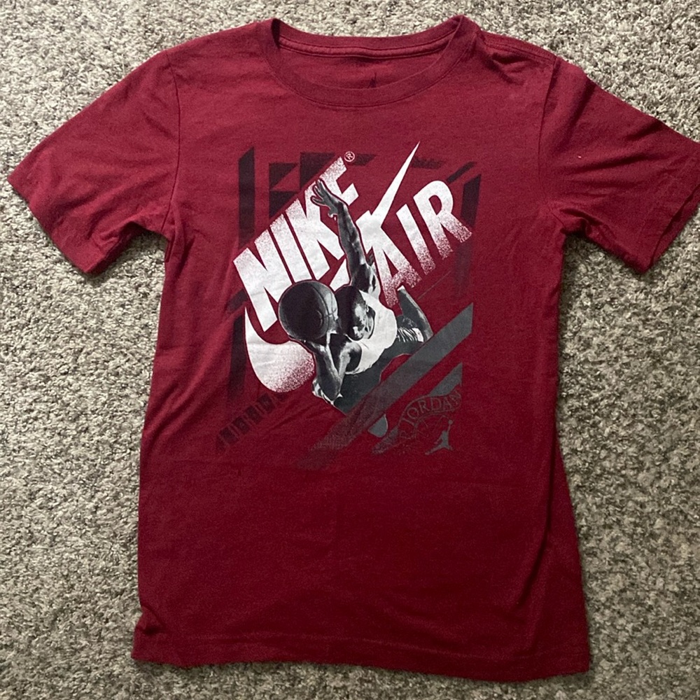 Jordan t shirt size large, red and white